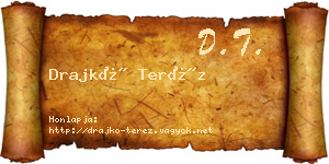 Drajkó Teréz névjegykártya