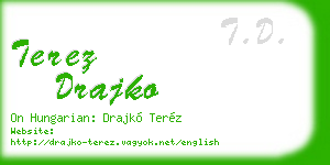 terez drajko business card